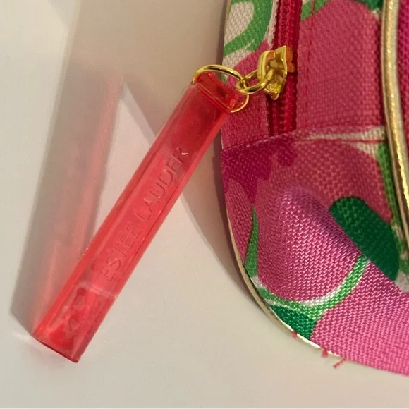 ❌SOLD❌Lilly Pulitzer For Estée Lauder Pink Floral Make Up Bag-Travel Case NEW - Picture 9 of 11